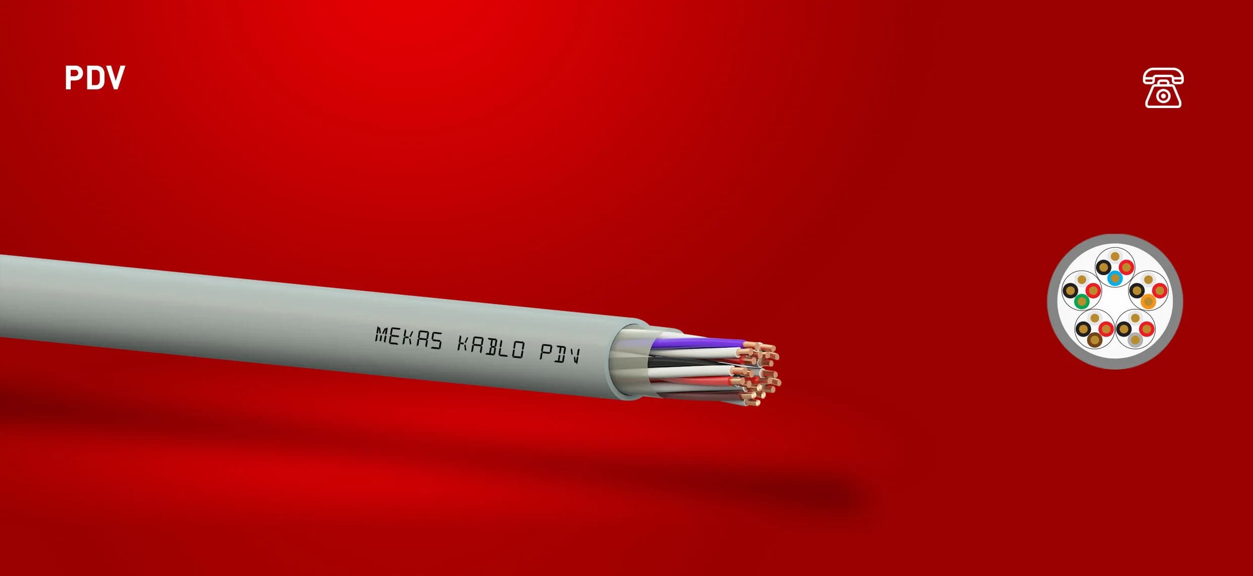 Mekas PDV Telefon Kablosu